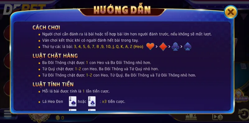 Luật chơi Tiến Lên cơ bản