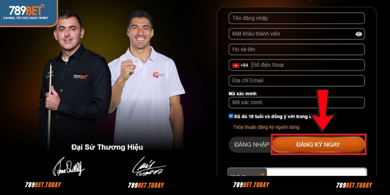 Bước 3: Hoàn tất đăng ký account 789BET