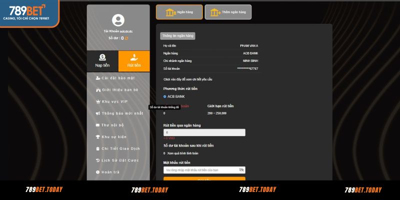 Một số điều cần biết khi rút tiền tại 789BET
